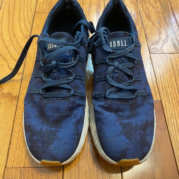 NOBULL Womens Ripstop Runner Navy Blue Marble White Sneakers Training Size 8 - Picture 2 of 5